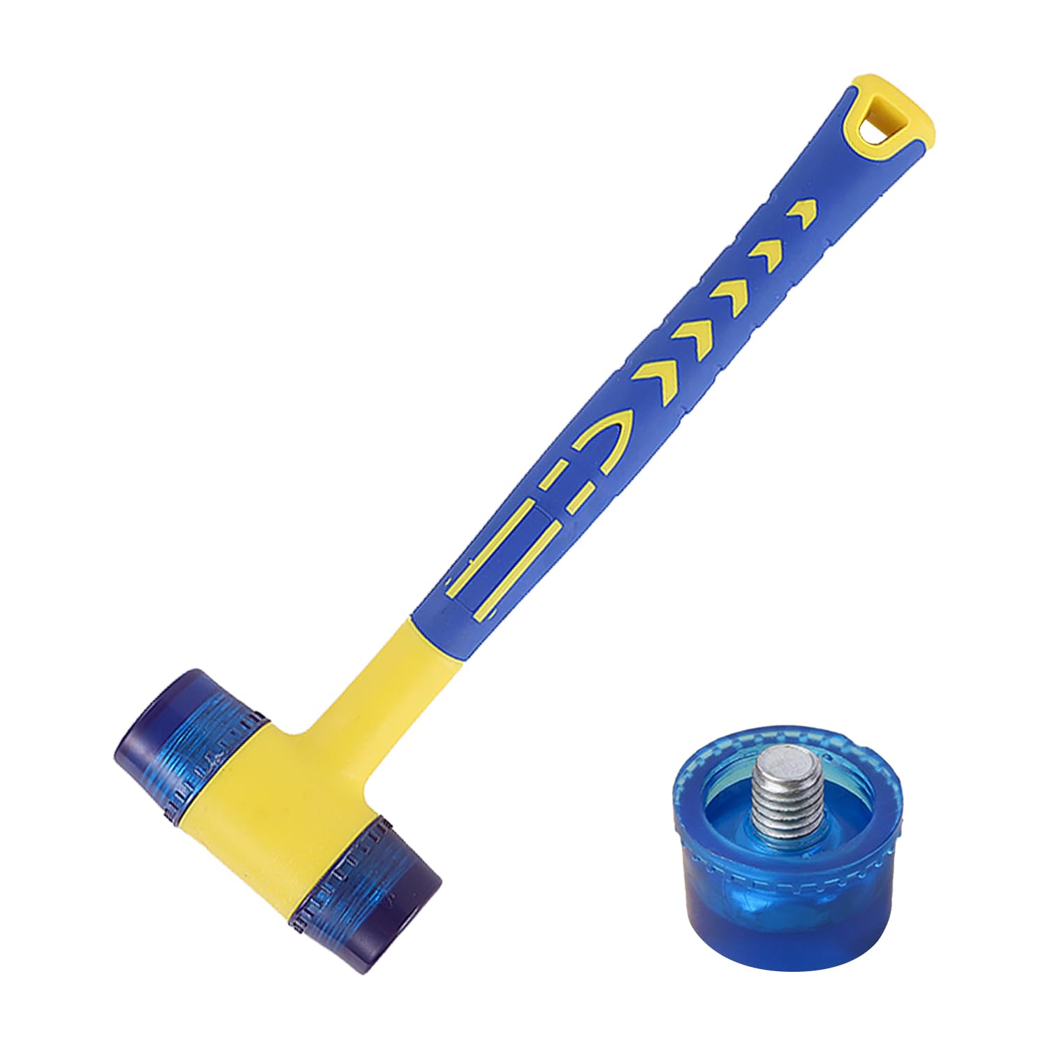 VBRHFRIF 1 Piece Rubber Double-Sided Hammer, Blue