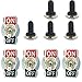 ESUPPORT Silver Contact Heavy Duty 20A 125V 15A 250V SPST 2 Terminal Pin ON/OFF Rocker Toggle Switch Metal Waterproof Boot Cap Cover Copper Terminal Pack of 5