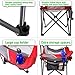 ALPHA CAMP Oversized Mesh Back Camping Folding Chair Heavy Duty Support 350 LBS Collapsible Steel Frame Quad Chair Padded Arm Chair with Cup Holder Portable for Outdoor,Redthumb 2