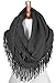 BASICO Fall Winter Scarfs for Women Plaid Infinity Scarf for Cold Weather Circle Loop Scarves (Dark Grey)