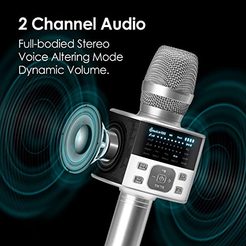M100 Bluetooth Karaoke Microphone, Carpool Karaoke Microphone, Bluetooth Microphone Wireless