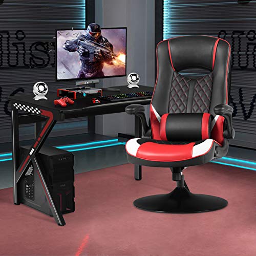 Tangkula Gaming Rocker Chair and Gaming Desk Set, Gaming Desk Chair Set