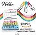 270 PCS Weilder Heat Shrink Wire Connectors Kit - Electrical Terminals - Marine Automotive Crimp Connector - Butt Splices Hook Fork Ring Spade Assortment