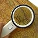 Tojwi 20x Handheld Magnifier Reading Magnifying Glass - Lens with 12 Leds - Lightweight Durable ABS Frame -Perfect for Reading, Crafts, Needlework, Jewelry, Hobbies