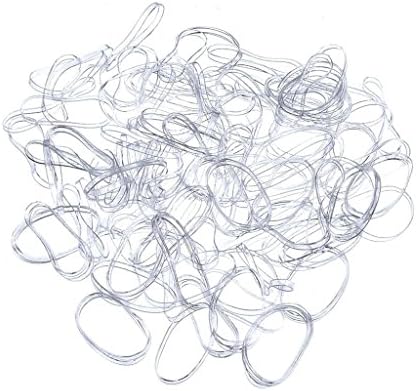 La Tartelette Elastic Bands Hair Rubber Bands Hair Ties Tpu Baby Girl's Kids Hair Holder Hair Tie Elastic Rubber Bands - 1000 Pcs (Clear)