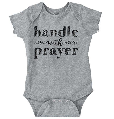 Handle With Prayer New Parents Christian Baby Gifts Funny Onesie Bodysuit