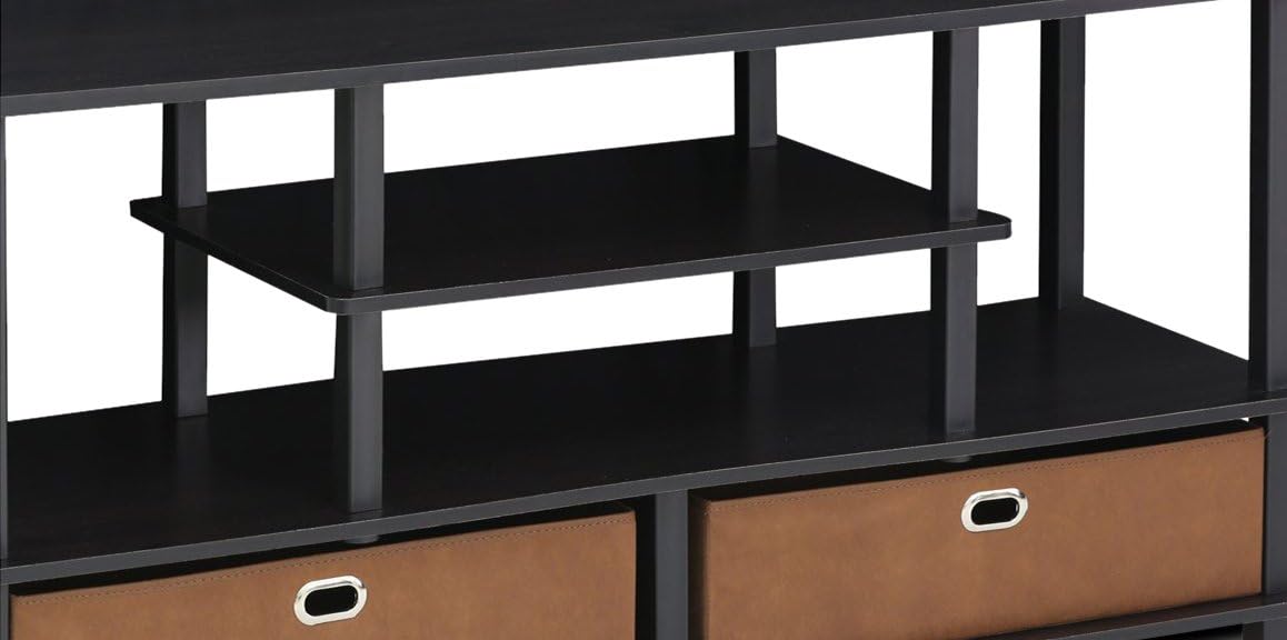 FURINNO JAYA TV Stand, Black: Furniture & Decor