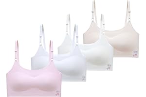 MOOKIRAER Girls Training Bra-Racerback Sports Seamless Bras, Teen Bra Comfort Seamless, Girls Bra with Removable Mini-A Cup Pad