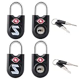 SURE LOCK TSA Compatible Travel Luggage Locks, Alloy body with Steel Shackle, Keyed Lock