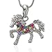 SoulBreezeCollection Multicolor Horse Necklace Pony Mustang Animal Pendant Charm Ladies Women (Multi-Color)
