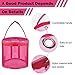 Yarn Case Yarn Storage Baskets Knitting Yarn Round Plastic Bags for On The Go Knitter and Traveling 2pcs