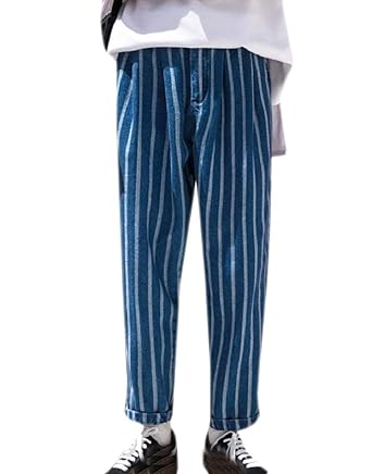 blue striped pants mens