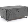 Vailge Rectangular/Oval Patio Table Cover, Heavy Duty and Waterproof Outdoor Lawn Patio Furniture Covers, Large Grey