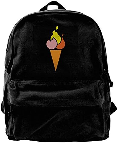 Spice Cream Funny Mens And Womens Large Vintage Canvas Backpack School Laptop Bag Hiking Travel Rucksack