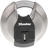Master Lock M50XKADCCSEN Padlock, Magnum Stainless Steel Discus Lock, 3-1/8 in. Wide, M50XD