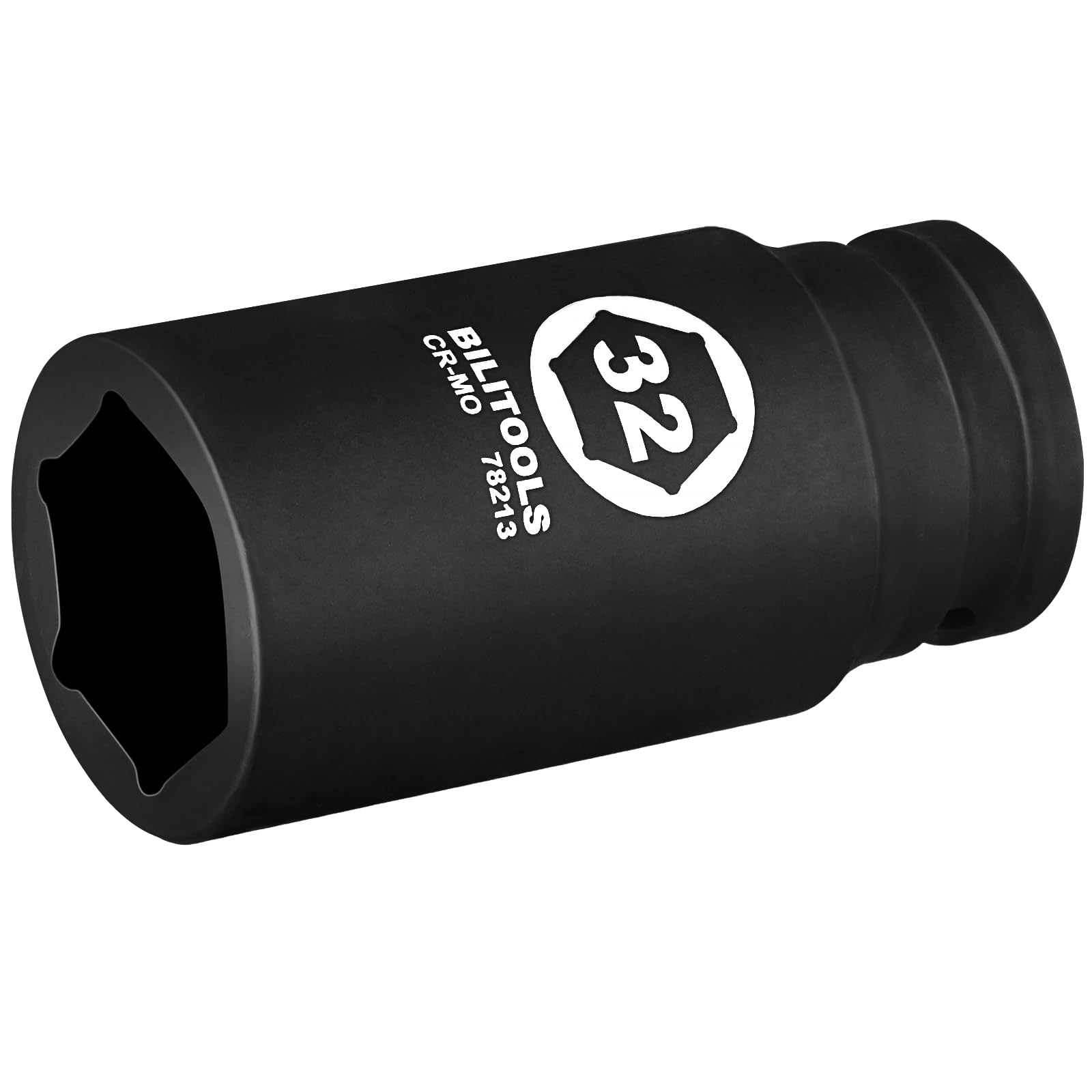 Photo 1 of BILITOOLS 3/4" Drive Deep Impact Socket 32mm, Metric, CR-MO Steel, 6 Pt. Impact Grade Heavy Duty Large Axle Nut Socket