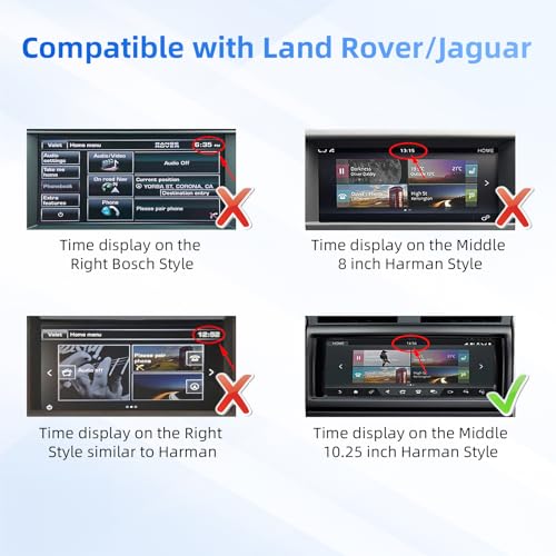 LEXXSON Wireless CarPlay & Android Auto Decoder Retrofit Kit for Land Rover Jaguar for Range Rover Evoque Discovery 5 XE XF XJL F-Type 2016-2019 with Harman with 10.25" Display, Bluetooth