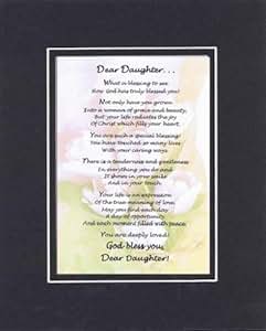Amazon.com: Touching and Heartfelt Poem for Daughters - Dear Daughter ...