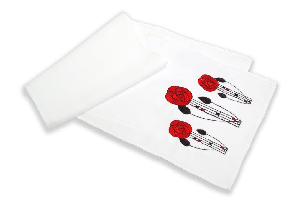 Justina Claire Table Runner Mackintosh Rose Design (Red, 14x36)