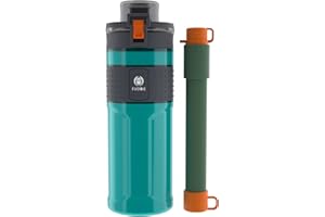 Filsoit Straw Filter Water Bottle Outdoor Water Bottle with Filter Water Purifier Filtration Bottle Survival Emergency Hiking Travel and Backpacking Water Filter 17oz