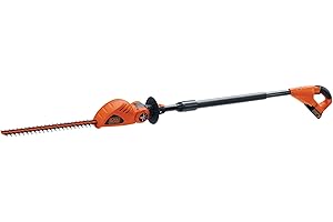 BLACK+DECKER 20V MAX* Cordless Pole Hedge Trimmer 18in, Dual Action Blades, Cut up to 11 ft High (LPHT120-CA)