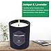 Juniper & Lavender Scented Candle Soy Wax Long Burning (50 hours) Strong Fragrance Aromatherapy Candles for Home Wedding Festival Decorative, Stress Relief Sleep Well and Best Friend Gifts(Black)thumb 2