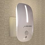 Sensky Motion Activated Night Light Plug in Motion Sensor LED Lights Dusk to Dawn Sensor Night Light Warm White Nightlight for Bathroom, Hallway, Bedroom, Kitchen, Stairway