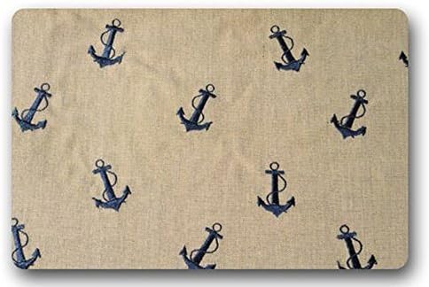 Custom Retro Nautical Anchor Door Mat Bathroom Welcome Mats Floor Mat Rug Carpets Indoor/Outdoor (23.6X15.7 Inches) (anchor)