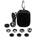Maxful Phone Camera Lens 5 in 1 Kit, 198° Fisheye Lens, 0.63X Wide Angle Lens, 15X Macro Lens,2X Telephoto Lens High Definition,CPL,Clip-on Smart Cell Phone Lenses Compatible with iPhone, Android
