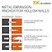T.K.Excellent Heavy Duty Zinc Plated Steel Molly Bolt Hollow Drive Wall Anchor Screws Set for Drywall, Hollow Wall Anchor 8x34mm Assortment Kit,150 Pieces