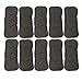 Charcoal Bamboo Cloth Diaper Reusable Liners with Gussets 5-Layer Inserts Soft Washable for Pocket Diapers- One Size Fits All (10 Pack-Black) by BlueSnail(Black)