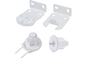 Antfly Roller Shade Clutch Roller Shade Clutch Bracket for 38mm (1-1/2 in) Tube Replacement Spare Repair Parts Metal Core Clutch Roller Blind Clutch with Metal Bracket & Bead Chain (White)