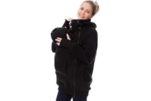 HAWFHH 3-in-1 Keep Warm in Winter Kangaroo Hoodie Coat for Mom and Baby Sweatshirt for Baby Carriers