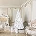 Goplus 7ft Artificial White Christmas Tree Xmas Pine Tree with Solid Metal Legs Perfect for Indoor and Outdoor Holiday Decoration