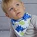 Stadela Baby Adjustable Bandana Drool Bibs for Drooling and Teething Nursery Burp Cloths 4 Pack Baby Shower Gift Set for Boys – Jurassic Adventure with Prehistoric Dinosaur