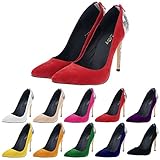 ZriEy Delicacy Elegant Women's Fashion Close Toe Stiletto Heel Pumps