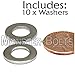 M8 - Qty 10 - Stainless Steel Flat Washers, Metric DIN 125 A / 125A 18-8 (A2) - MonsterBolts (M8, 10)