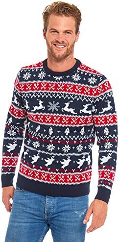 Biggest Collection of 2017 Xmas Jumpers！Unisex/Men/Women Knitted Christmas Jumpers Novelty Ugly Xmas Santa Rudolf Elf Sweater Pullover by LOOKS FUNNY