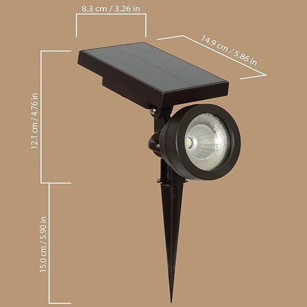 MEMBER’S MARK 2-PIECE LED SOLAR SPOT LIGHTS, OIL-RUBBED BRONZE