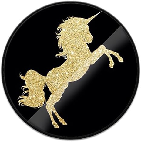 Awesome Mounts and Stands,Expanding Stand Grip Pop Mount Socket for Smartphones, iPhone and Tablets - Gold Unicorn Black