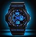 Fanmis Men's Women's Multi-function Cool S-shock Sports Watch LED Analog Digital Waterproof Alarm - Blue