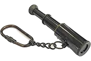 NAUTICALMART Brass Telescope Key Chain 3" - Antique Key Chain - Nautical Gift