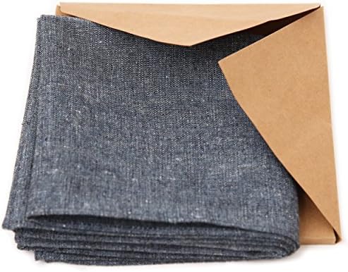 Cotton &amp; Linen Bandana Handkerchief for Men &amp; Women by UNLABELED (Indigo Blue)