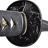 Handmade Sword - Samurai Sword Katana, Functional, Hand Forged, 1045/1060 Carbon Steel, Heat Tempered/Clay Tempered, Full Tang, Sharp, Wooden Scabbard