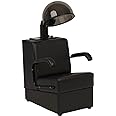 Buy-Rite Kate Professional Hair Dryer and Chair Combo – Commercial Salon Dryer with 980 Watt Hood and Wood Frame Chair, 4 Temp Settings, Black, OD-431HL-1500