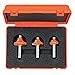 CMT 838.001.11 3-Piece Roundover Bit Set, 1/4-Inch Shank