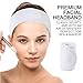 Waffle Spa Facial Headband - 3 Pack iAbler Head Wrap Terry Cloth Headband Stretch Towel with Magic Tape for Bath, Makeup and Sport Microfiber Hair Band