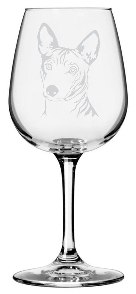 Basenji Dog Themed Etched All Purpose 12.75oz Wine Glass