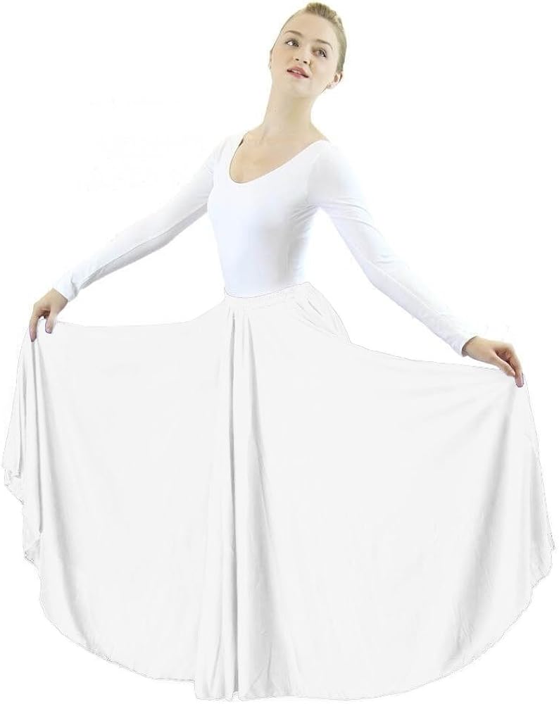 Danzcue Womens Long Full Circle Dance Skirt: Clothing