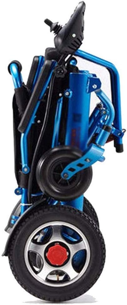 HWZLOIK Wheelchair，Scooter Electric Four-Wheeler Battery Car Folding Elderly Electric Car Travel Adult Wheelchair, Aluminum Alloy